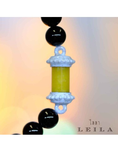 Leila Amulets Charming Lip wax (Si Phueng Mayasat) Yellow Color with Baby Leila Collection