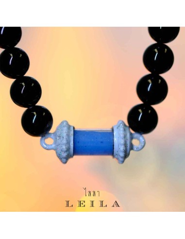 Leila Amulets Charming Lip wax (Si Phueng Mayasat) Blue Color with Baby Leila Collection