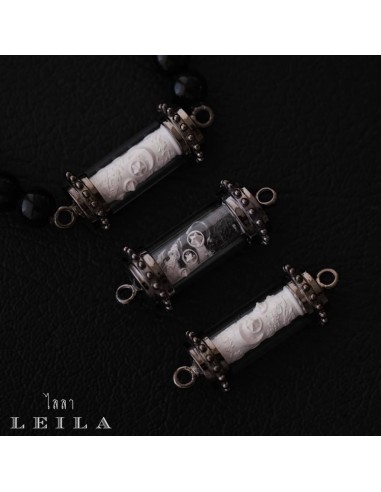Leila Amulets แปดเซียน ราชาโชค สีขาวดำ (พร้อมกำไลหินฟรีตามรูป)