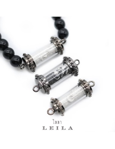 Leila Amulets แปดเซียน ราชาโชค สีขาวดำ (พร้อมกำไลหินฟรีตามรูป)