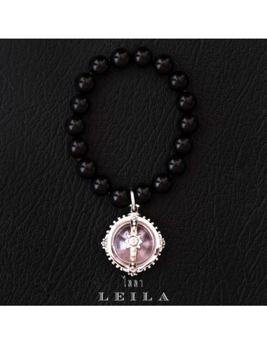 Leila Amulets The Lucky Marble, Orb of blessing Pink Color with Spacial Star Frame
