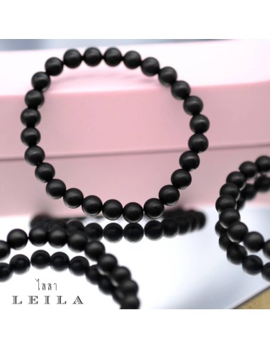 Leila Amulets Beautiful stone bracelet (Matte onyx) size 8mm