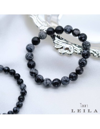 Leila Amulets Beautiful stone bracelet (Snowflake) size 8mm