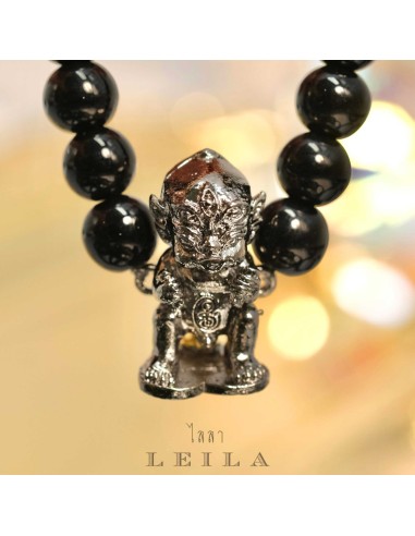 Leila Amulets พญาสี่หูห้าตา สีรมดำ