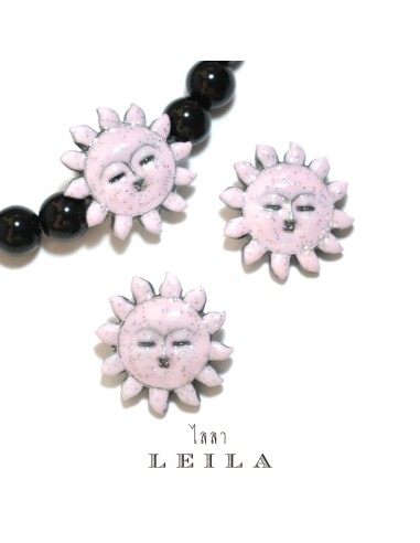 Leila Amulets Sunshine Amulet, Luck Changing Sun (Phra Athit Phlik Duang Hom Lok) Baby Leila Collection Pink