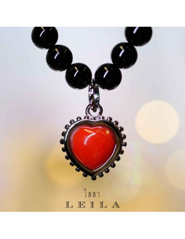 Leila Amulets Charming Lip wax (Si Phueng Mayasat) Heart Shape with Pendant Hook