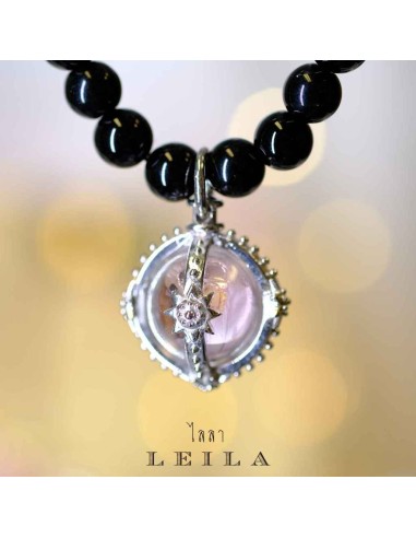 Leila Amulets The Lucky Marble, Orb of blessing Pink Color with Spacial Star Frame