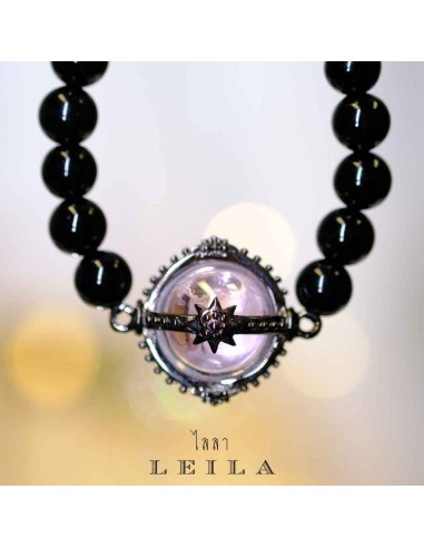 Leila Amulets The Lucky Marble, Orb of blessing Pink Color with Special Star Frame