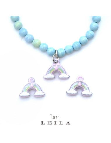 Leila Amulets อุณาโลม เหนือเมฆ ห่วงห้อย Baby Leila Collection (พร้อมกำไลหินฟรีตามรูป 6 มิล)