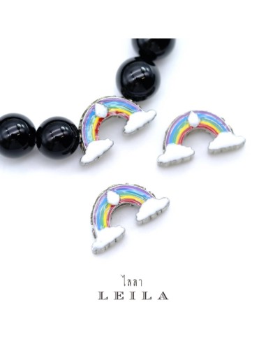 Leila Amulets อุณาโลม เหนือเมฆ Baby Leila Collection สีรุ้ง ห่วงข้าง
